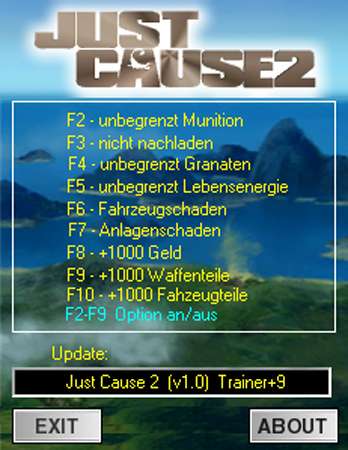 cheat codes for just cause 2 pc